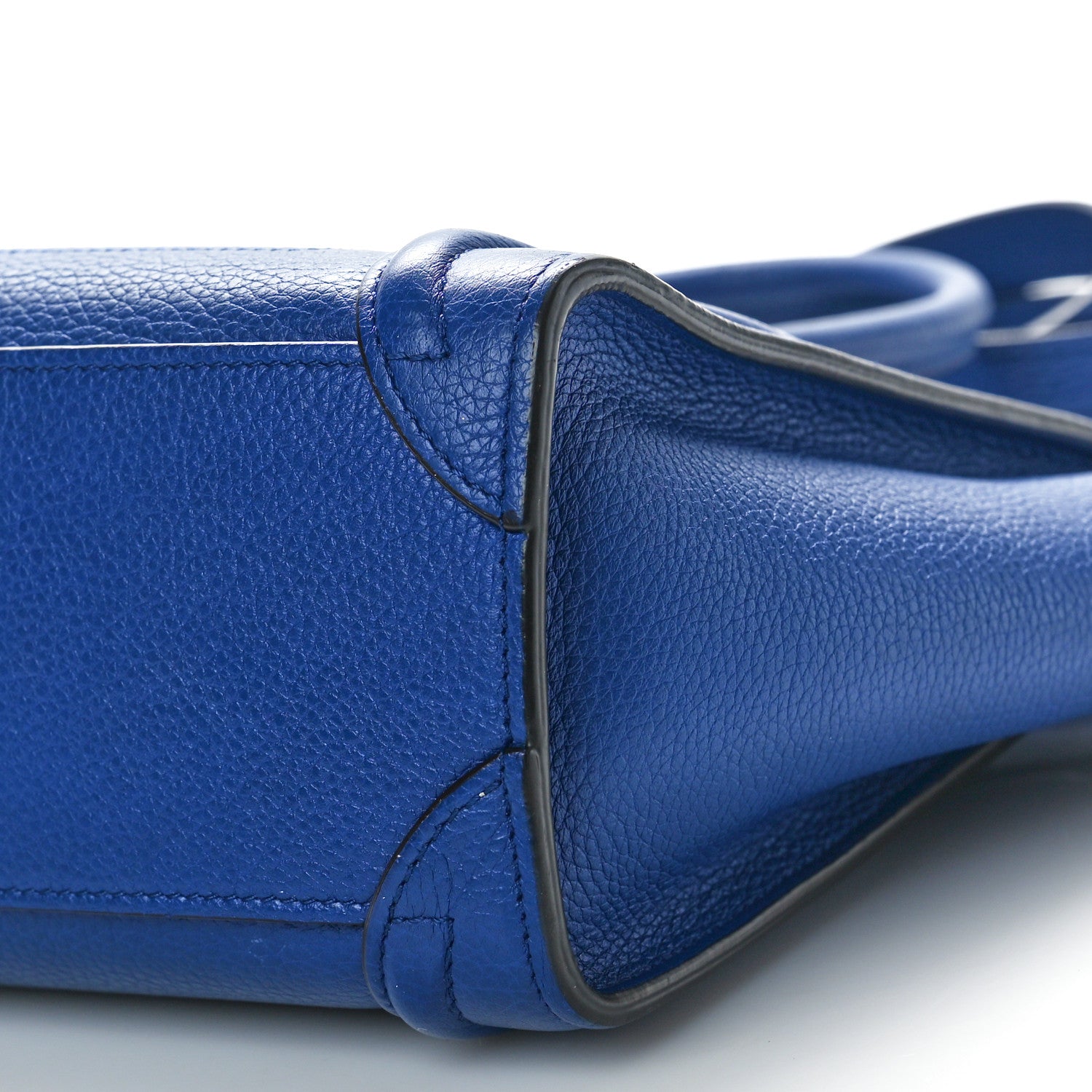 Celine Drummed Calfskin Nano Luggage Indigo 10 of 10