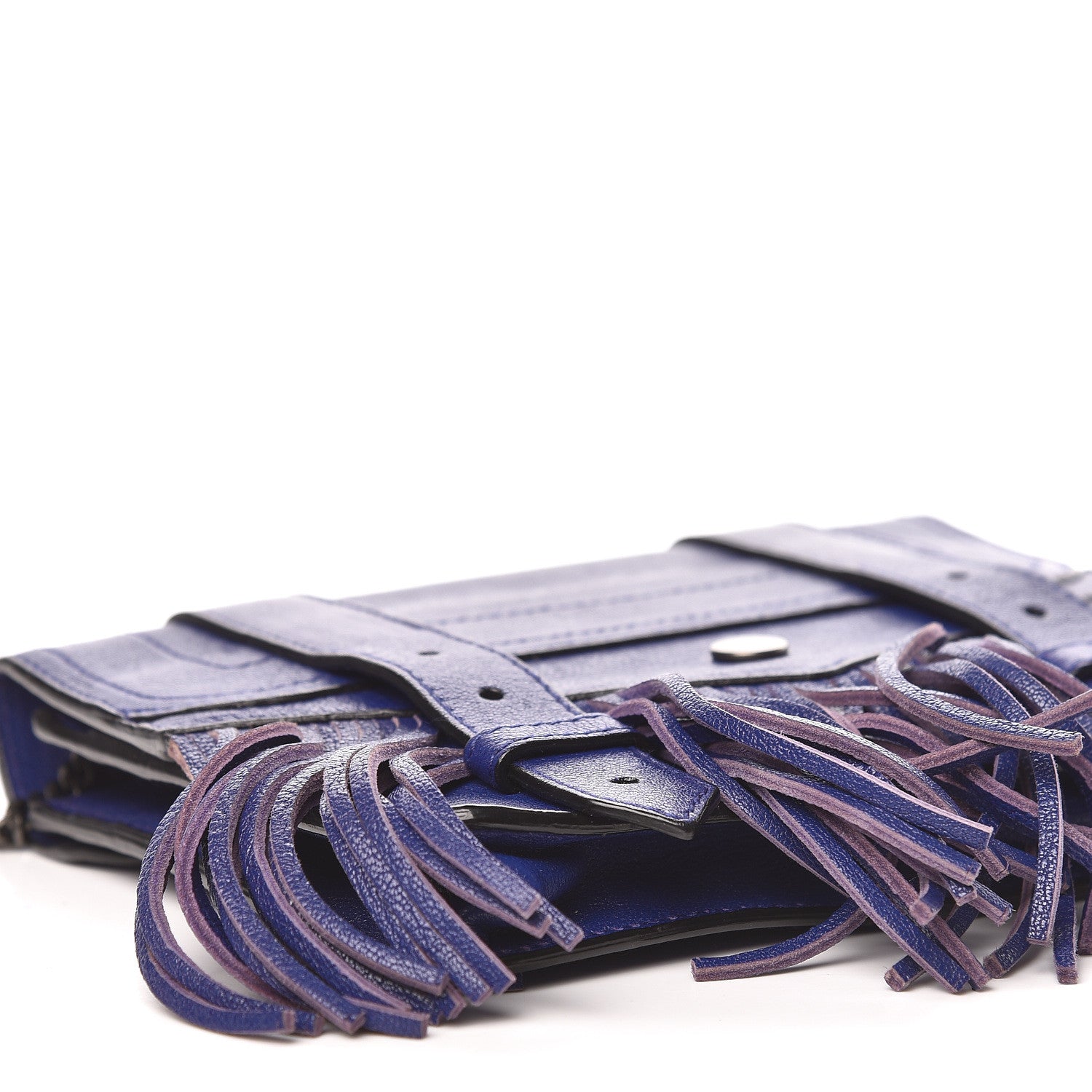 Proenza Schouler Lambskin Fringe PS1 Large Chain Wallet Cobalt Blue 8 of 11