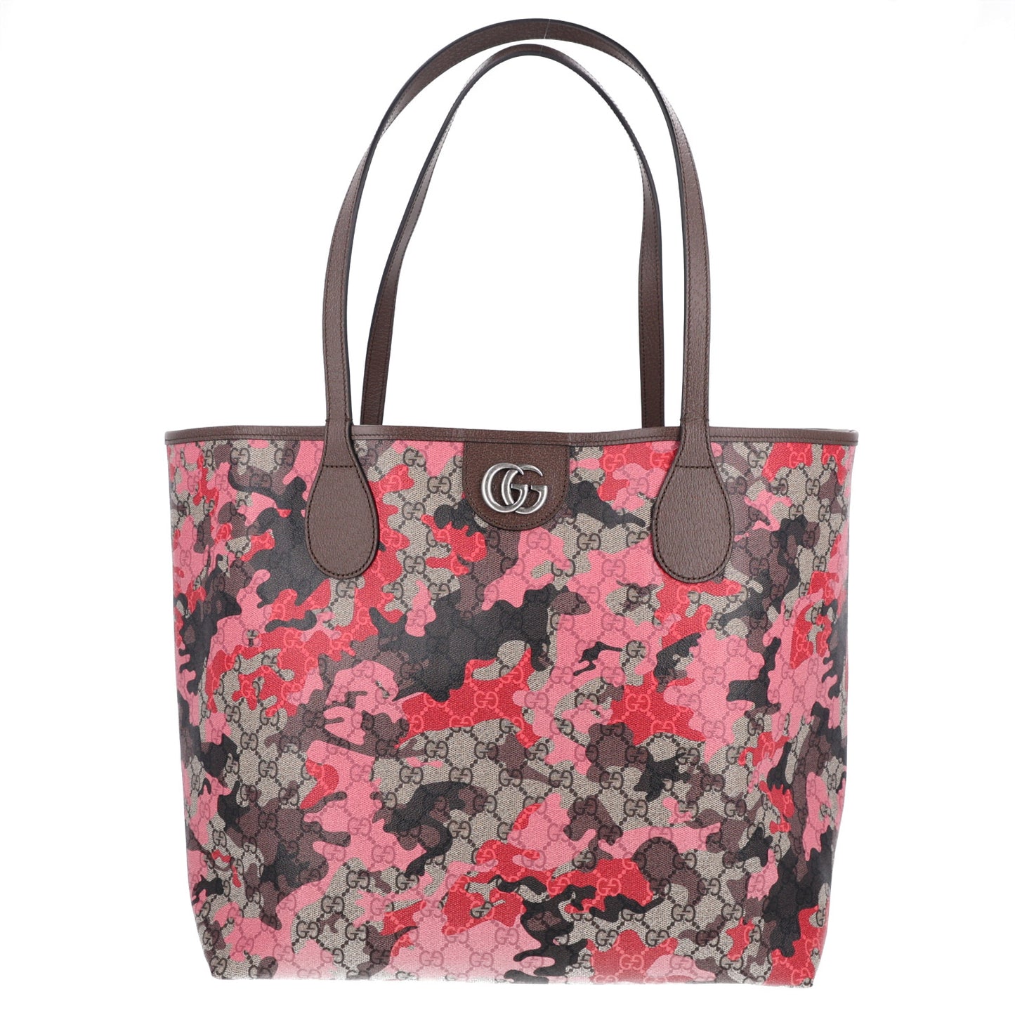 GG Supreme Monogram Camouflage Tote  Pink Red