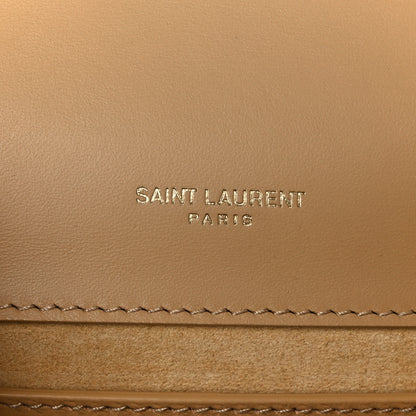 Saint Laurent Metallic Calfskin Small Classic Monogram Kate Tassel Satchel Gold 6 of 11