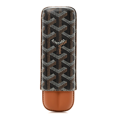 Goyard Goyardine Churchill 2 Cigar Case Black Gold 1 of 11