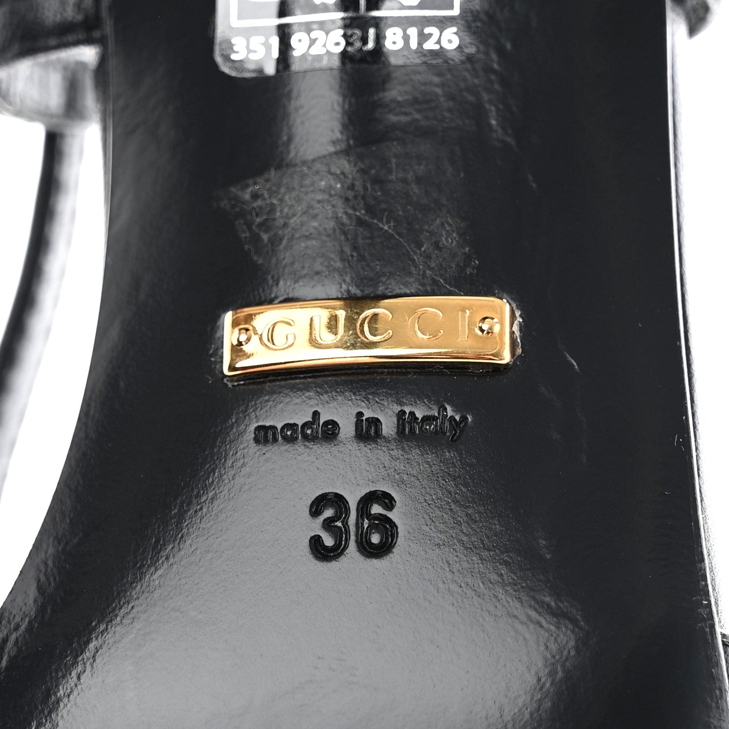Gucci Moire Fabric Malaga Kid Crystal GG Monogram Square G 75mm Slingback Pumps 36 Black 6 of 10