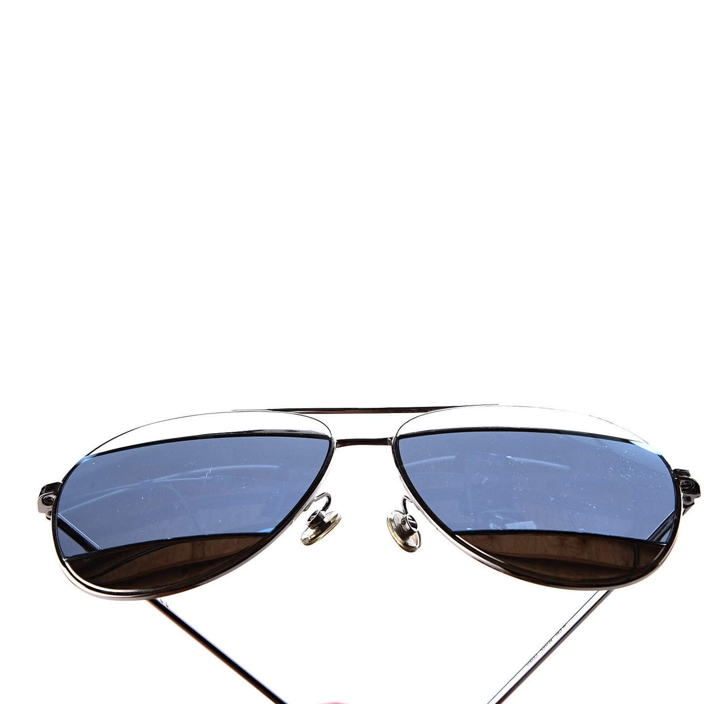 Split 1 Aviator Sunglasses Silver Blue