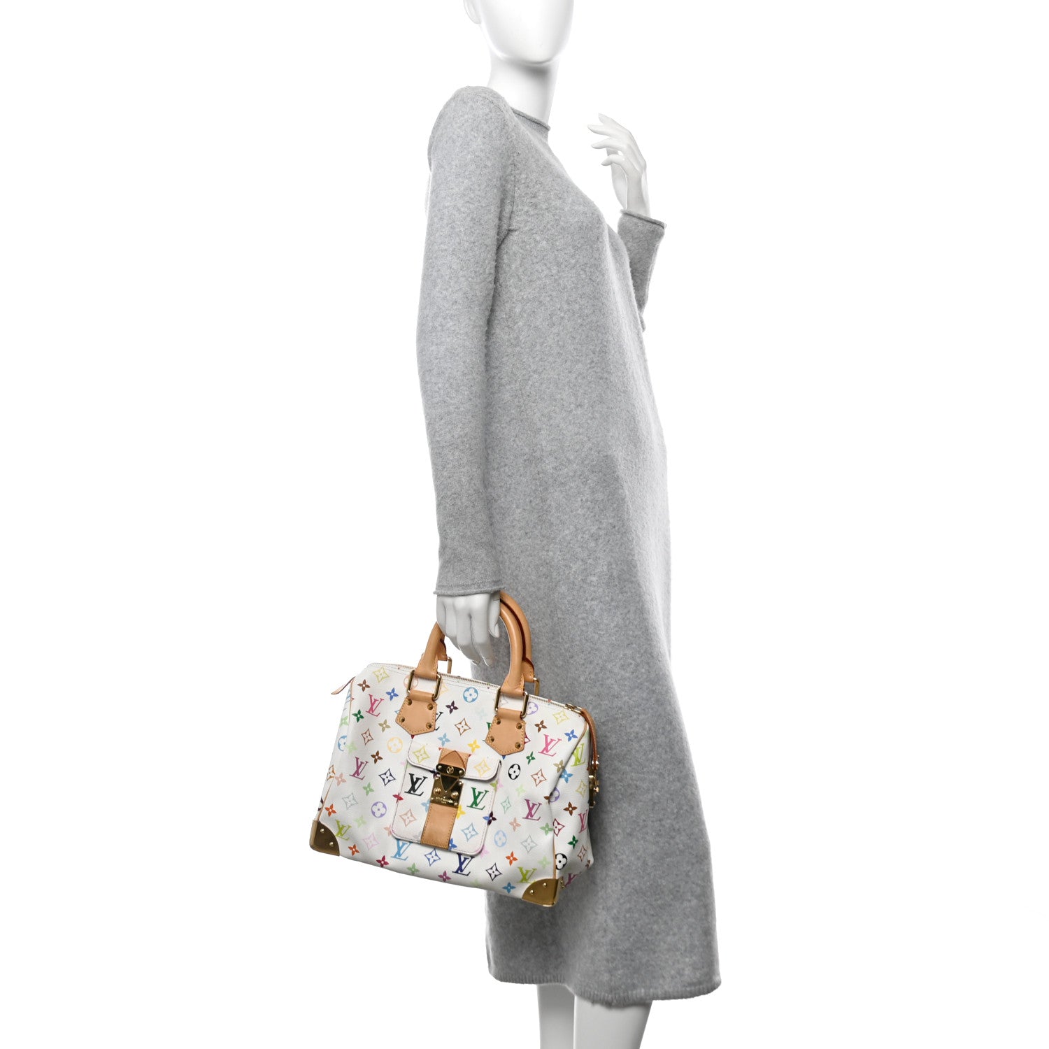 Louis Vuitton Monogram Multicolor Speedy 30 White 2 of 9