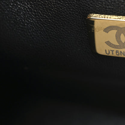 Chanel Lambskin Quilted Mini Crystal Top Handle Rectangular Flap Black 7 of 11
