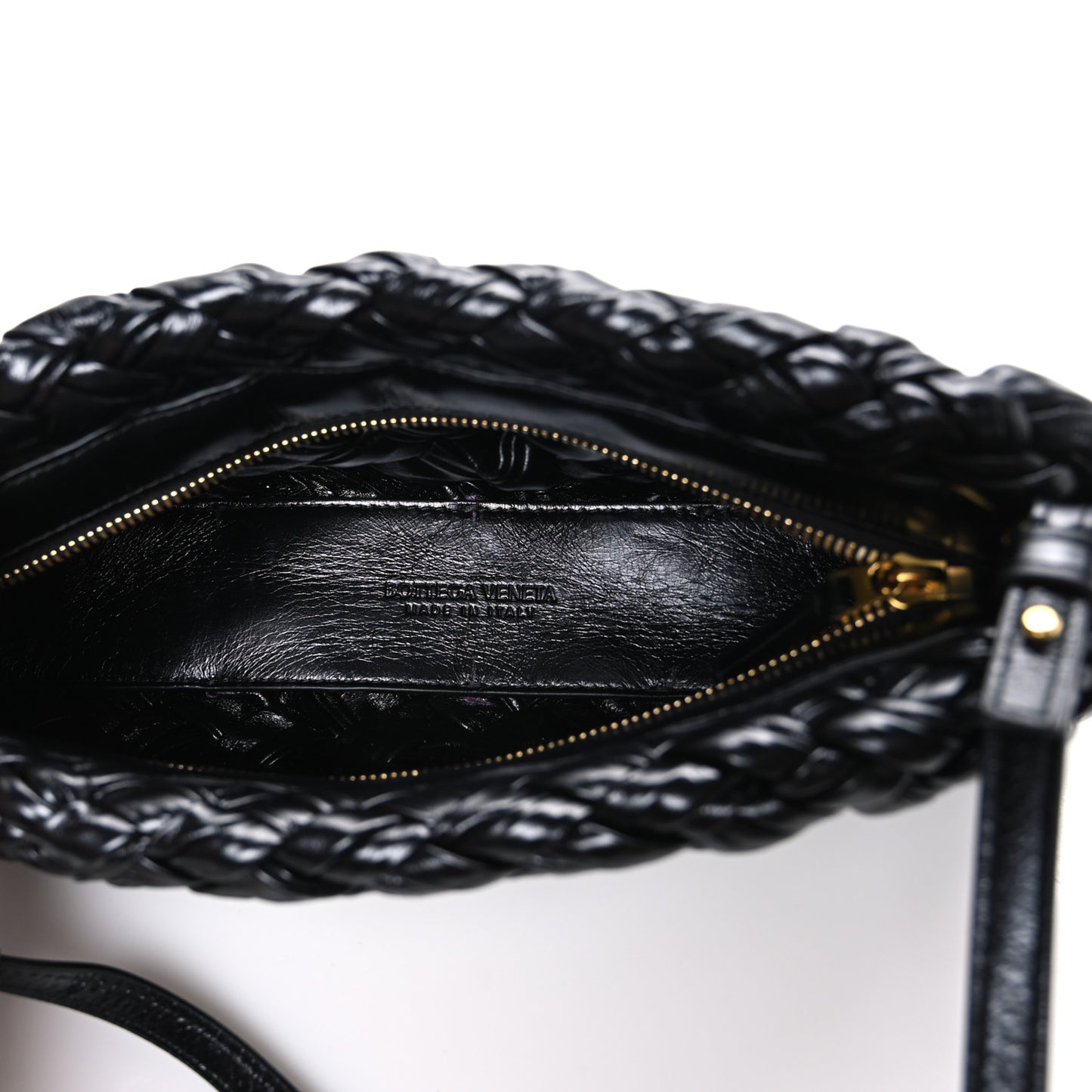 Calfskin Intrecciato Kalimero Cha-Cha Clutch Black