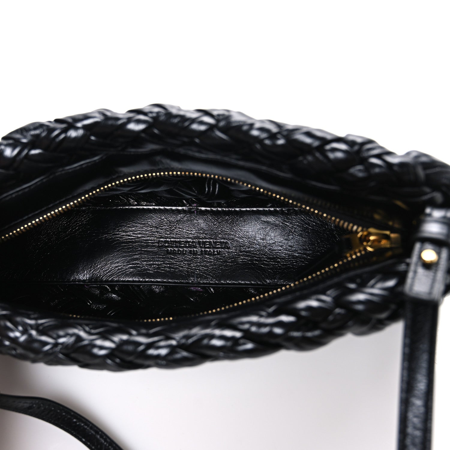 Bottega Veneta Calfskin Intrecciato Kalimero Cha-Cha Clutch Black 5 of 9