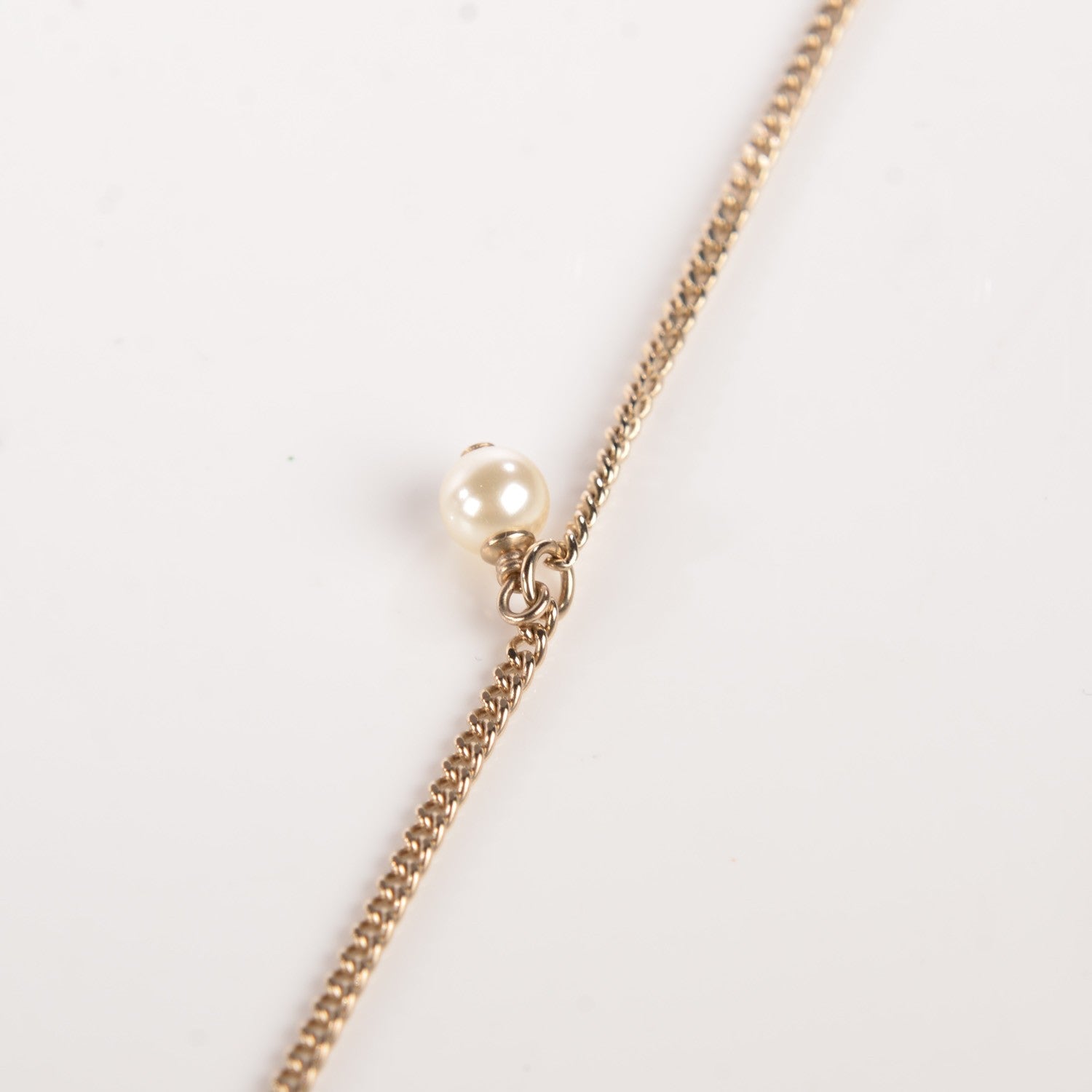 Chanel Pearl CC Pendant Necklace Gold 5 of 7