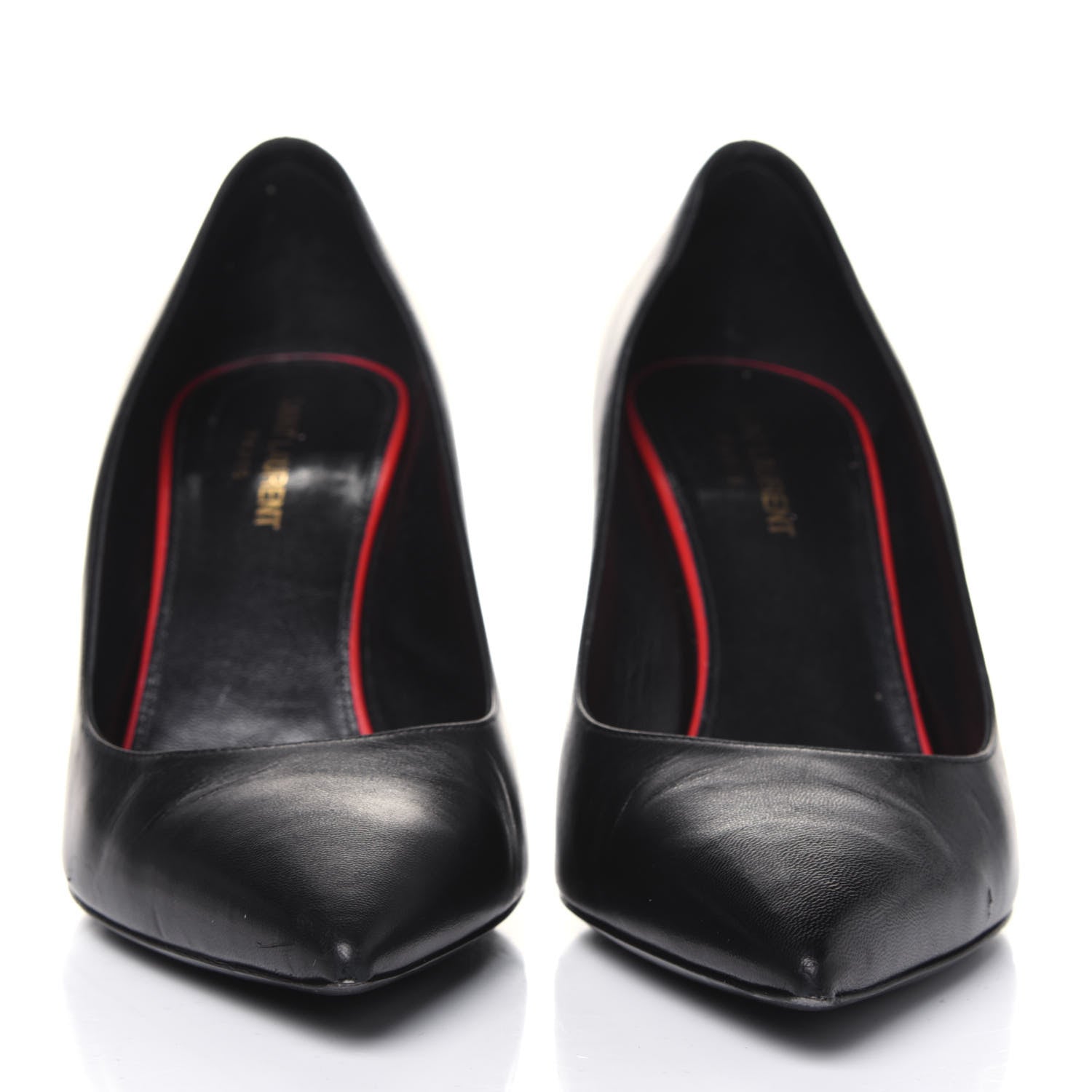 Saint Laurent Calfskin Anja 85 Pumps 40 Black 2 of 11
