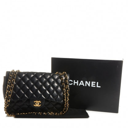 Chanel Lambskin Quilted Jumbo Single Flap Black 3 of 9