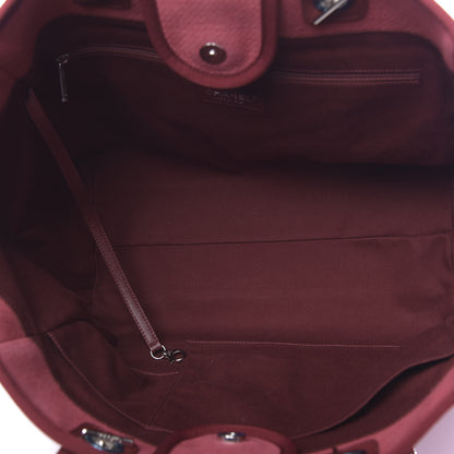 Chanel Canvas Medium Deauville Tote Red 5 of 12