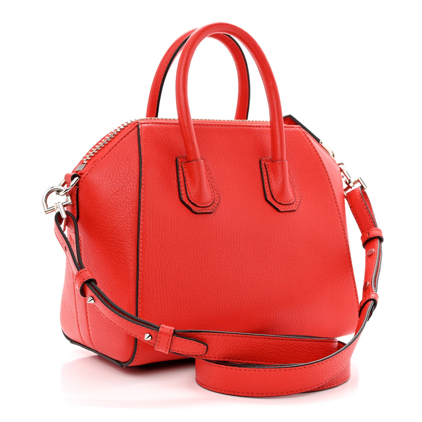 Sugar Goatskin Mini Antigona Pop Red