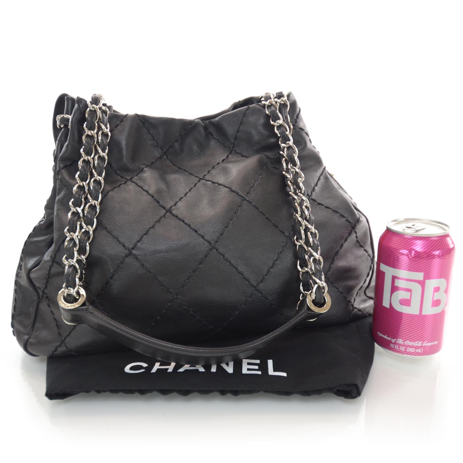 Chanel Lambskin Expandable Stitched Tote Black 3 of 8