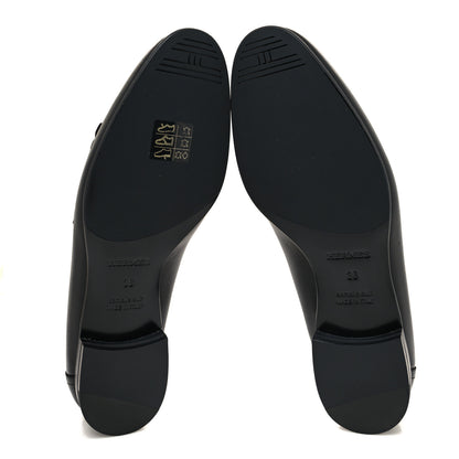 Hermes Goatskin Womens Royal Loafers 36 Black 5 of 8