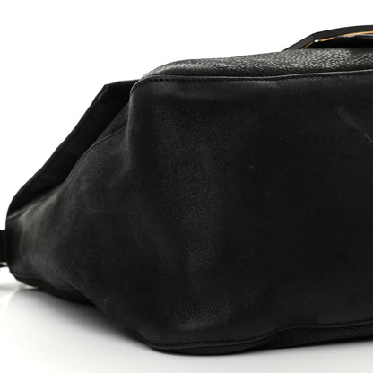 Fendi Vitello Savana Big Mama Baguette Black Tartaruga Natural 10 of 15
