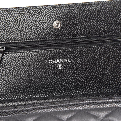 Chanel Caviar Quilted Wallet On Chain WOC Black 6 of 12