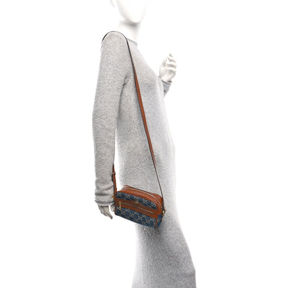 Gucci New Denim GG Monogram Dollar Calfskin Mini Ophidia Shoulder Bag Blue Tea Cuir Epilog 2 of 11
