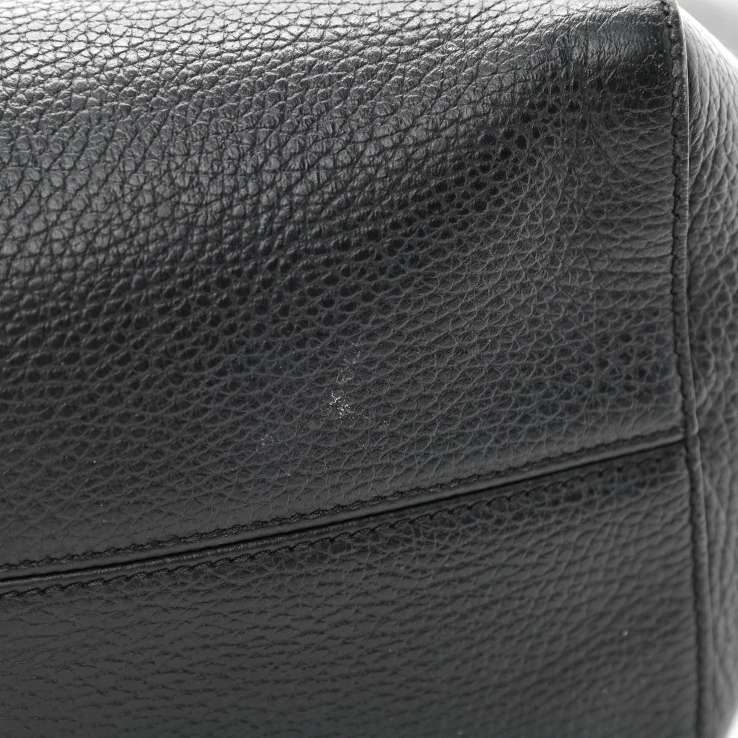 Gucci Pebbled Calfskin Small Swing Tote Black 10 of 11