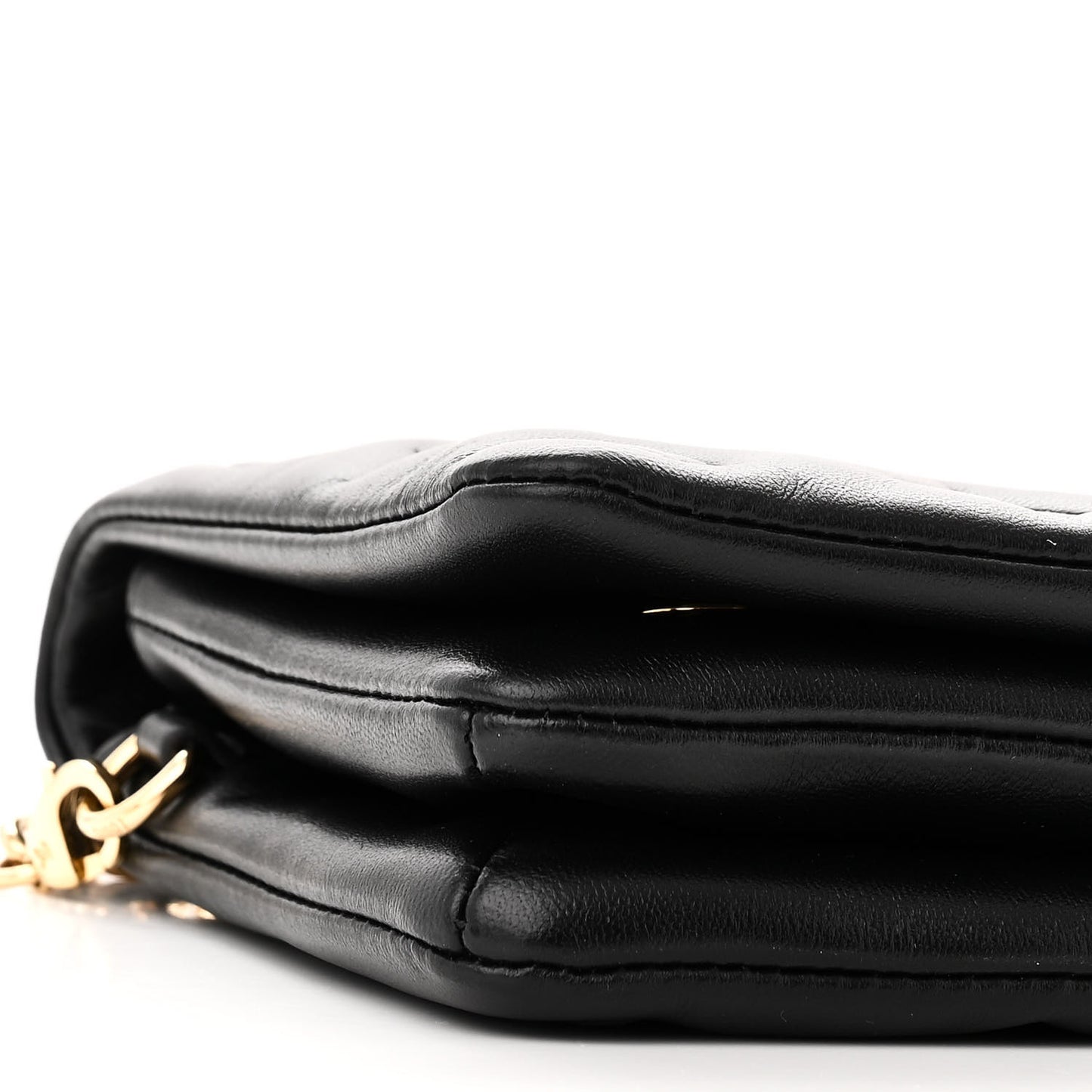 Lambskin Embossed Monogram Pochette Coussin Black