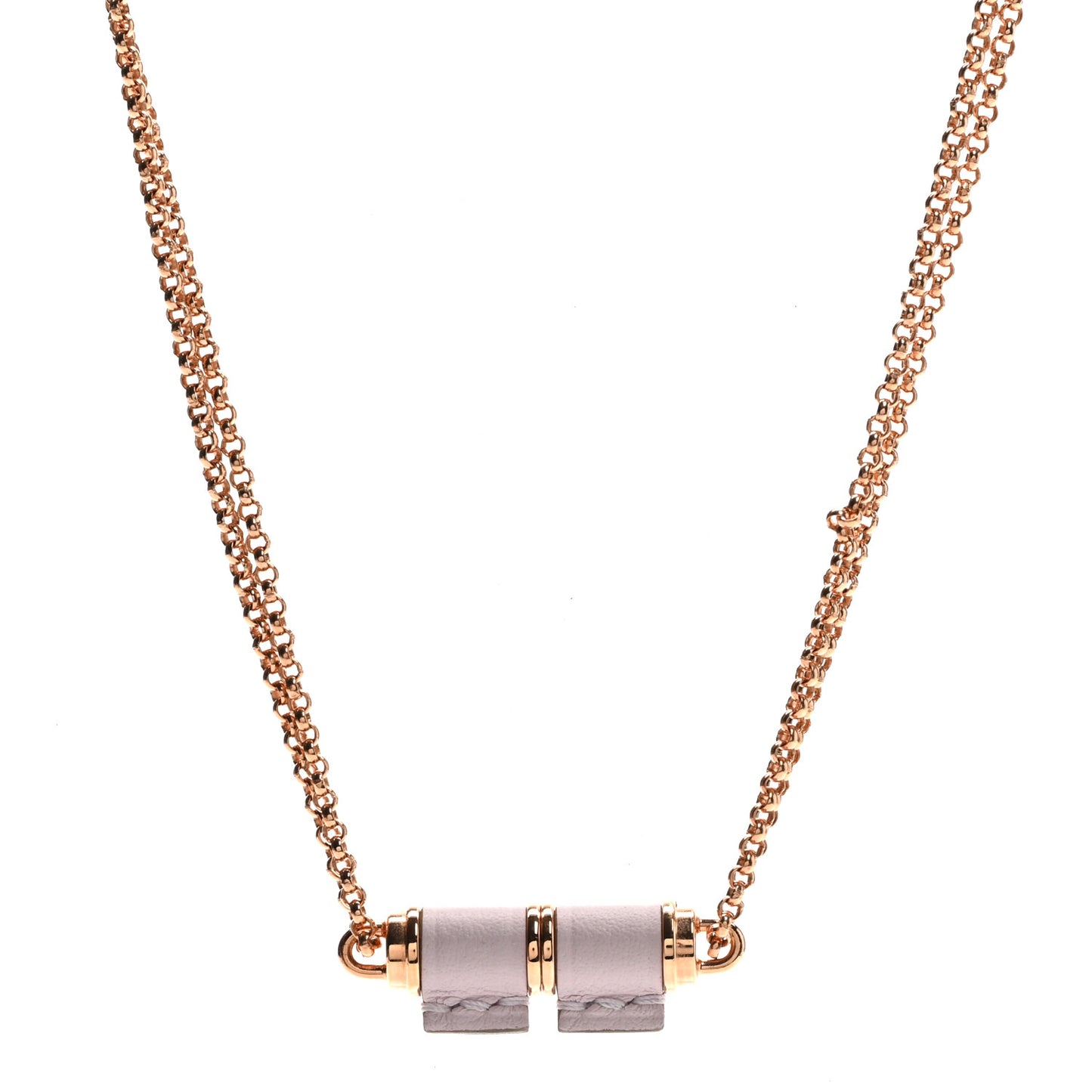 Swift Rose Gold Charniere Pendant Necklace Mauve Pale