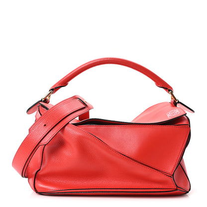 Loewe Calfskin Medium Puzzle Bag Scarlet 1 of 10