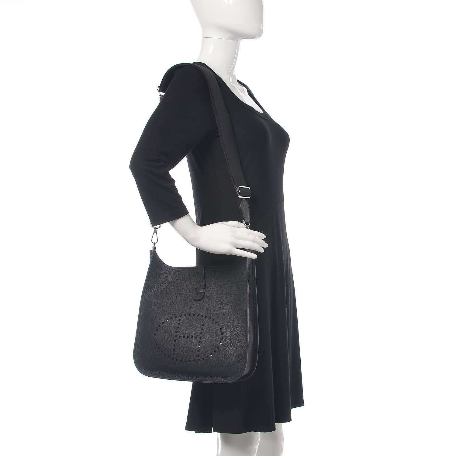 Hermes Taurillon Clemence Evelyne III PM Black 2 of 10
