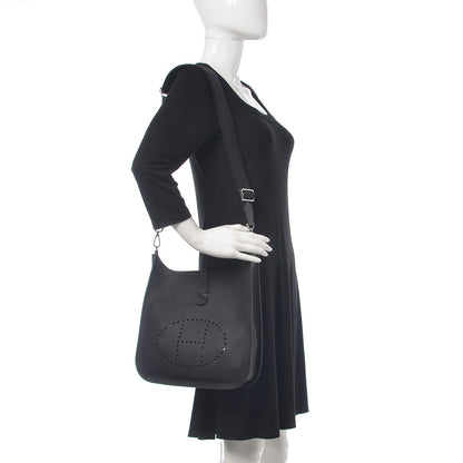 Hermes Taurillon Clemence Evelyne III PM Black 2 of 10
