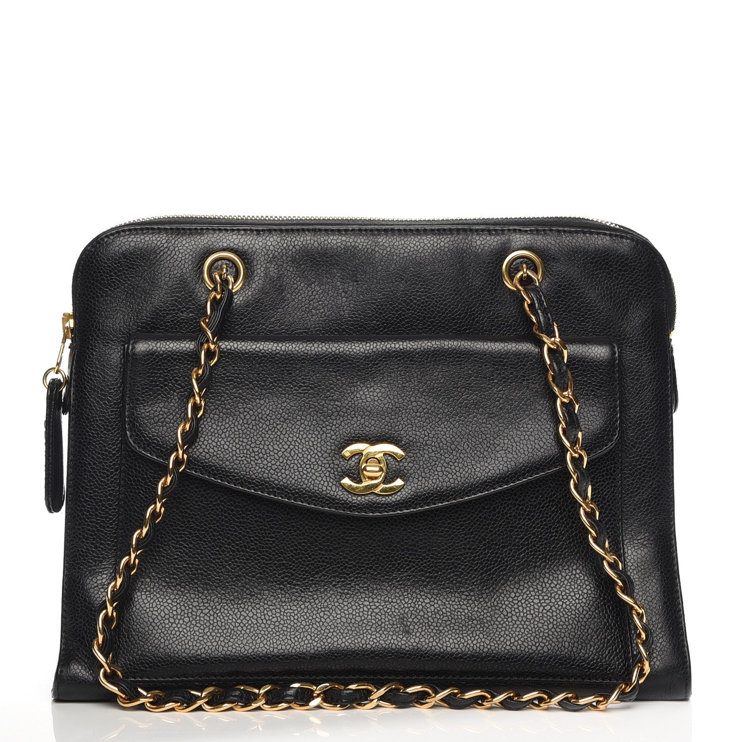 Chanel Caviar Flap Shoulder Bag Black 1 of 7