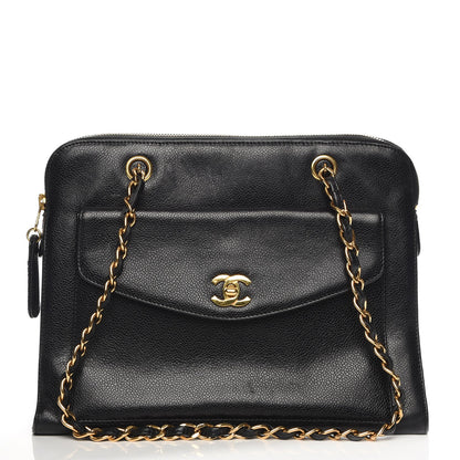 Chanel Caviar Flap Shoulder Bag Black 1 of 7