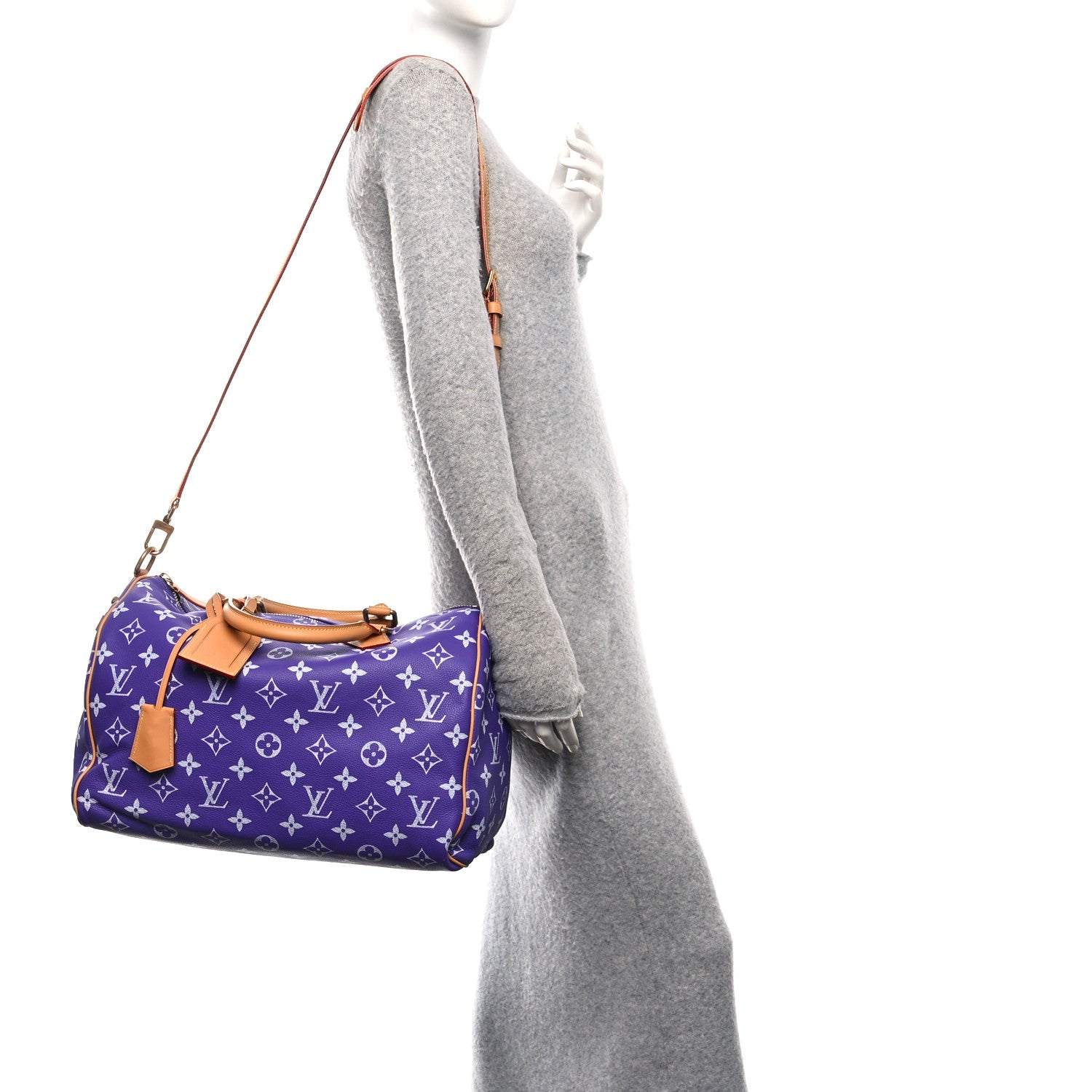 Louis Vuitton Calfskin Monogram Speedy P9 Bandouliere 40 Amethyst 3 of 12