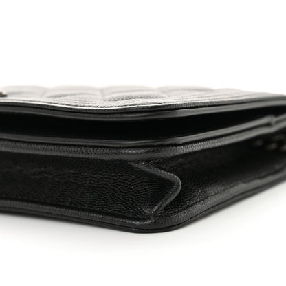 Chanel Caviar Quilted Boy Wallet On Chain WOC Black 10 of 13