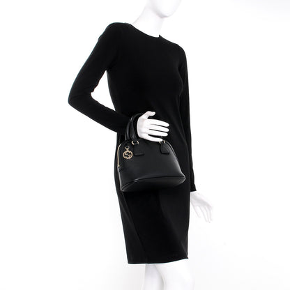 Gucci Dollar Calfskin Small GG Charm Dome Bag Black 3 of 8