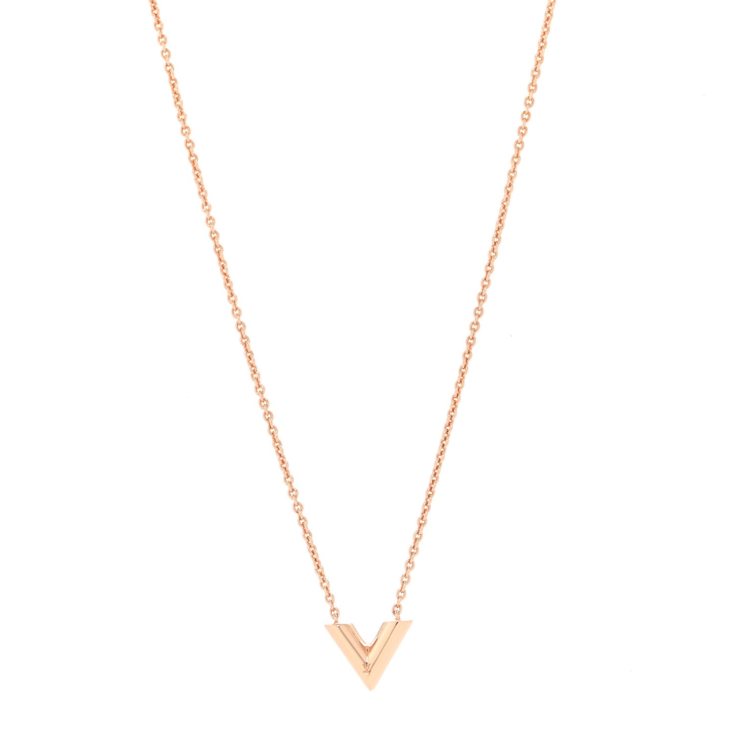 Essential V Necklace Rose Gold