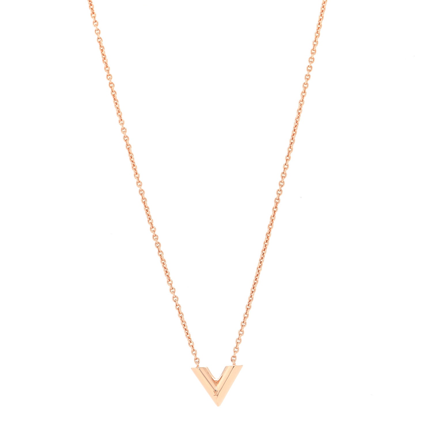Louis Vuitton Essential V Necklace Rose Gold 2 of 6