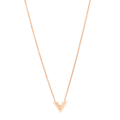 Louis Vuitton Essential V Necklace Rose Gold 2 of 6
