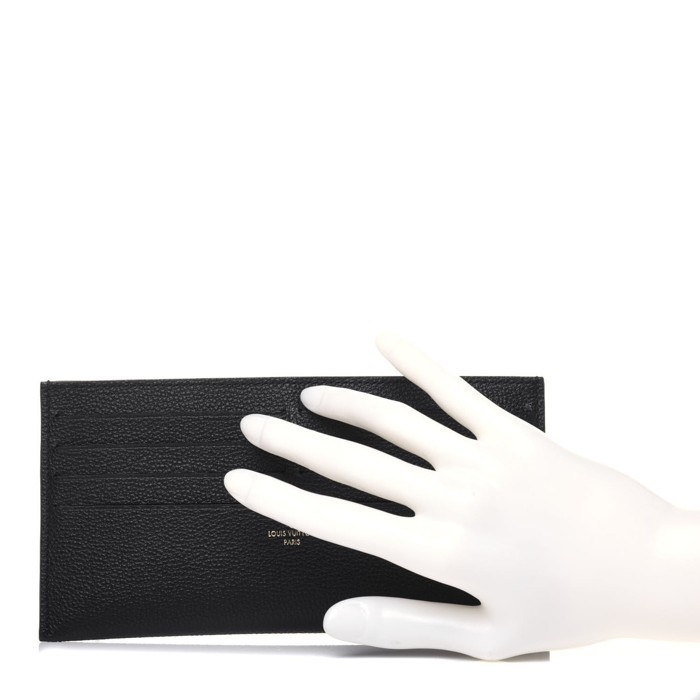 Calfskin Felicie Chain Wallet Card Holder Insert Black