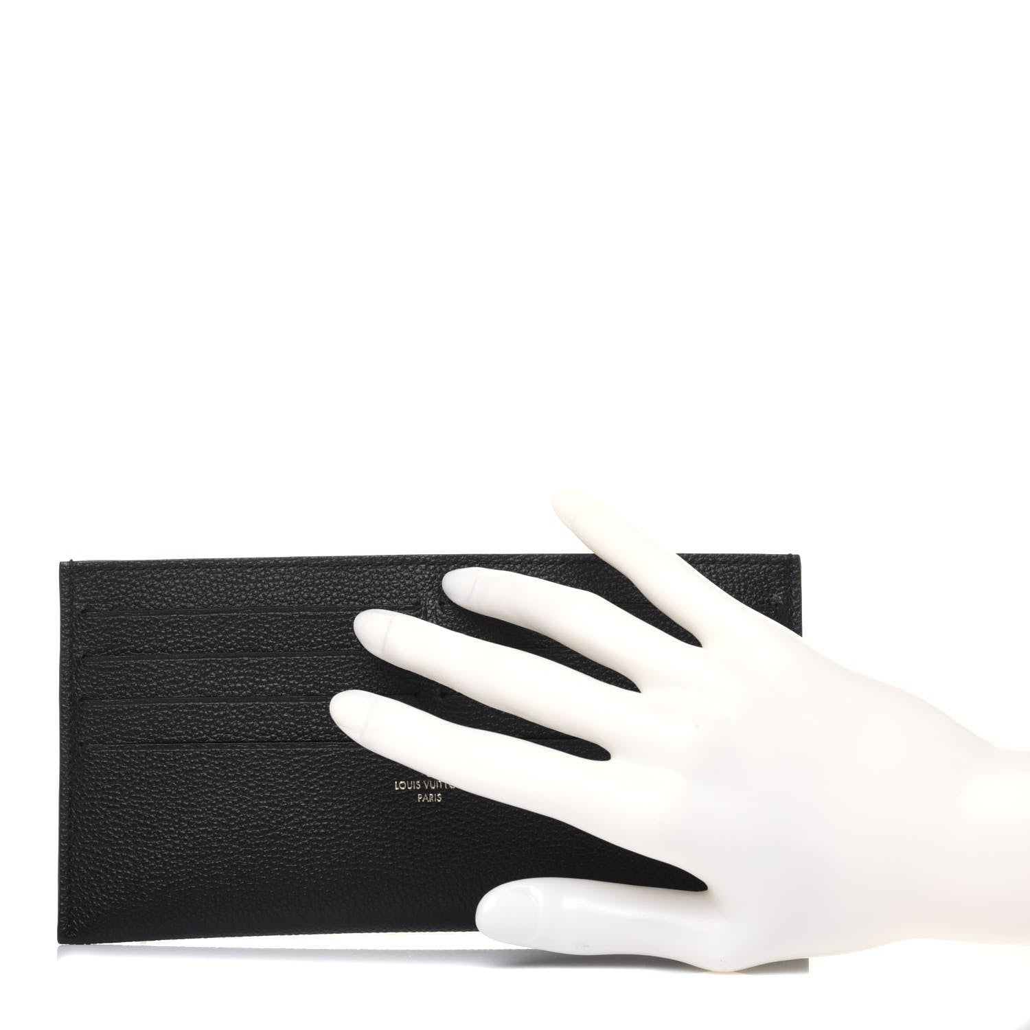 Louis Vuitton Calfskin Felicie Chain Wallet Card Holder Insert Black 2 of 10