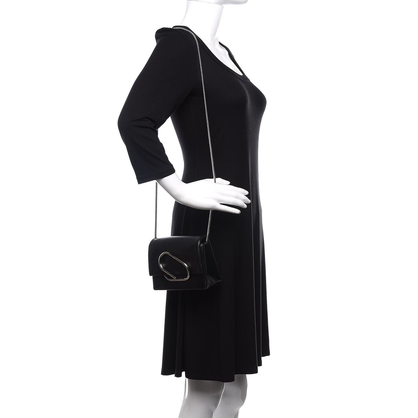 3.1 Calfskin Alix Soft Flap Clutch Black