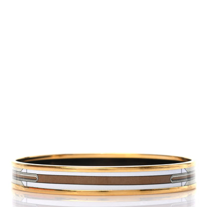 Hermes Enamel Printed Narrow Sangles Bracelet 65 3 of 5