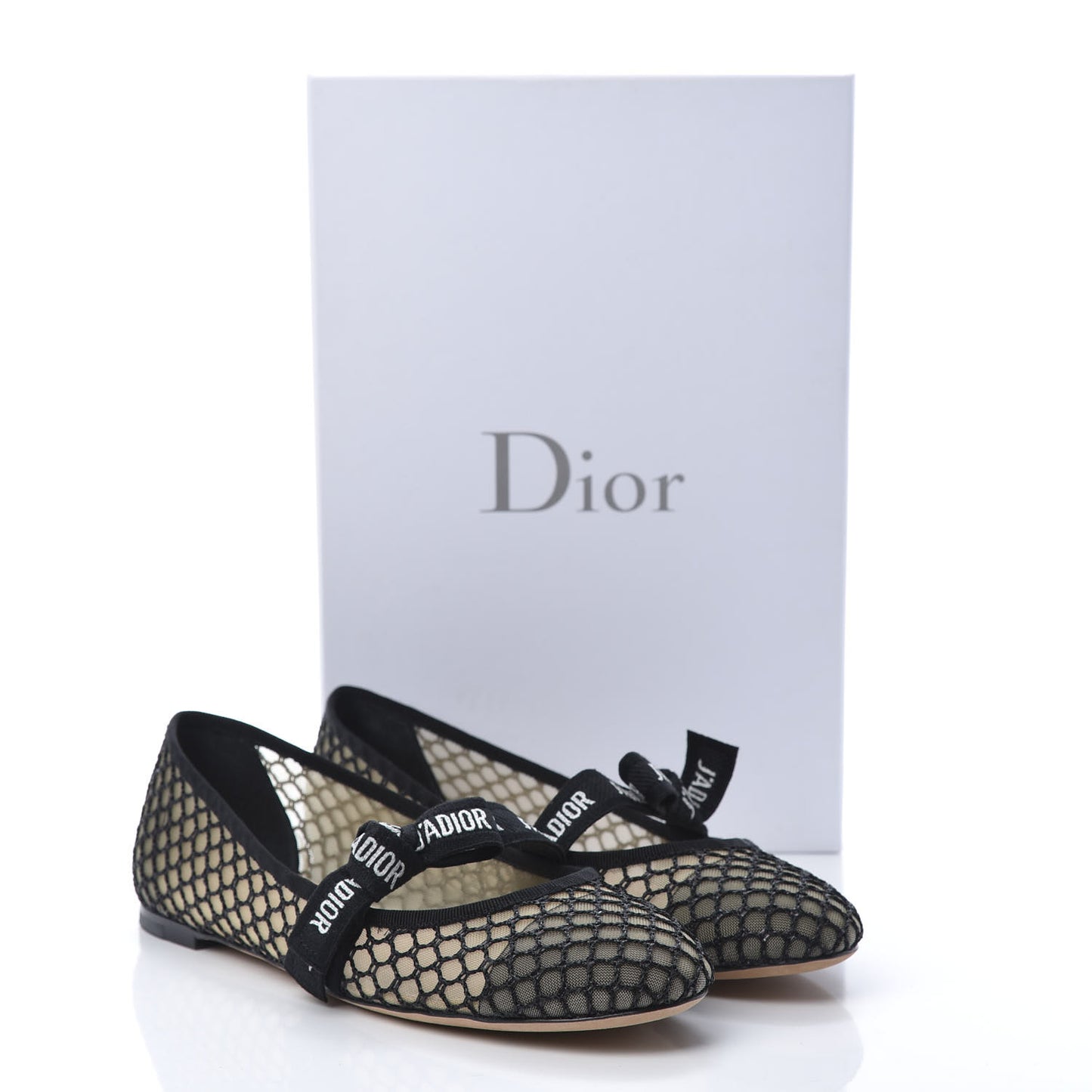 Resille Ribbon Miss J'Adior Ballet Flat 39 Black