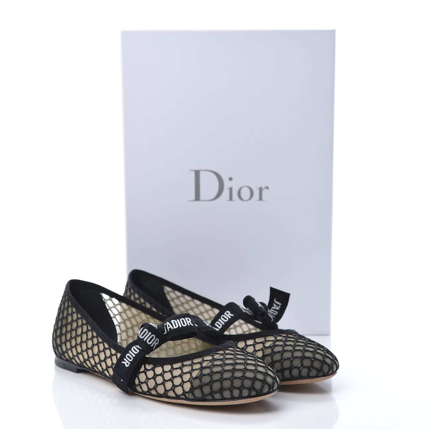 Christian Dior Resille Ribbon Miss J'Adior Ballet Flat 39 Black 8 of 8