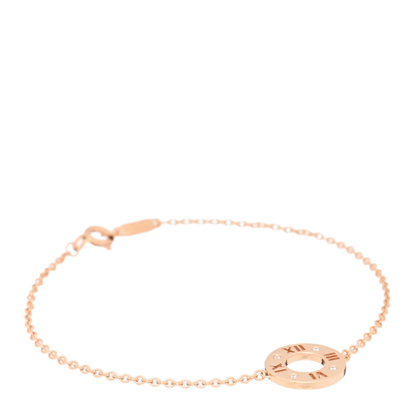 18K Rose Gold Diamond Atlas Pierced Bracelet