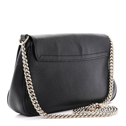Gucci Pebbled Calfskin Medium Soho Flap Crossbody Black 3 of 14
