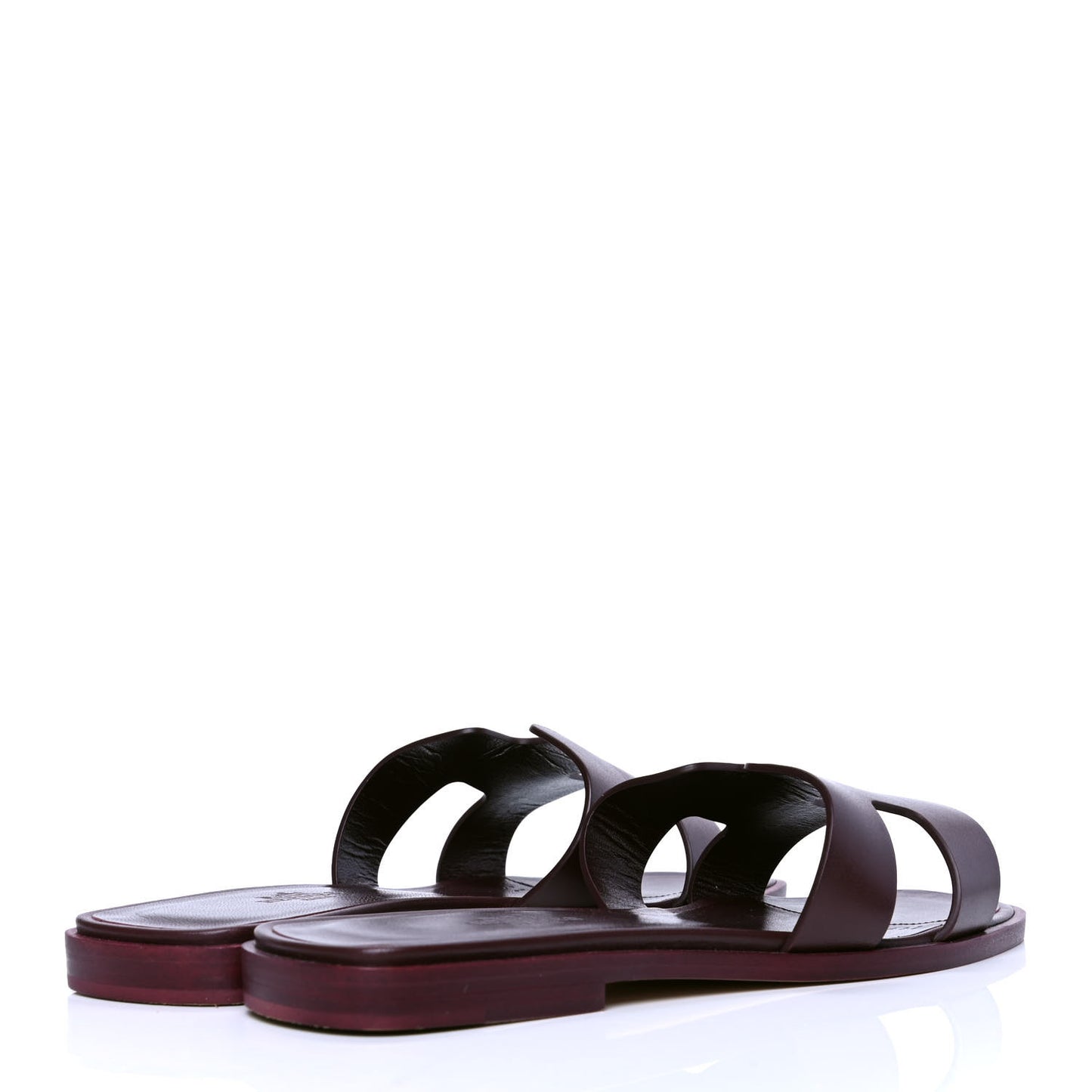 Box Calfskin Oran Sandals 35 Bordeaux
