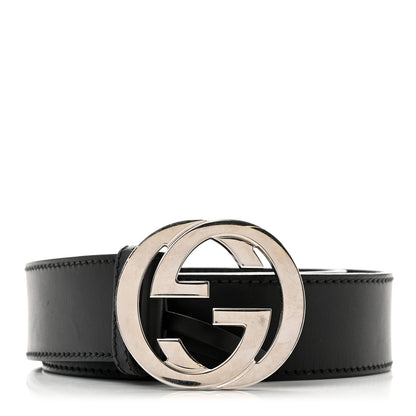 Gucci Calfskin Interlocking G 40mm Belt 90 36 Black 1 of 5