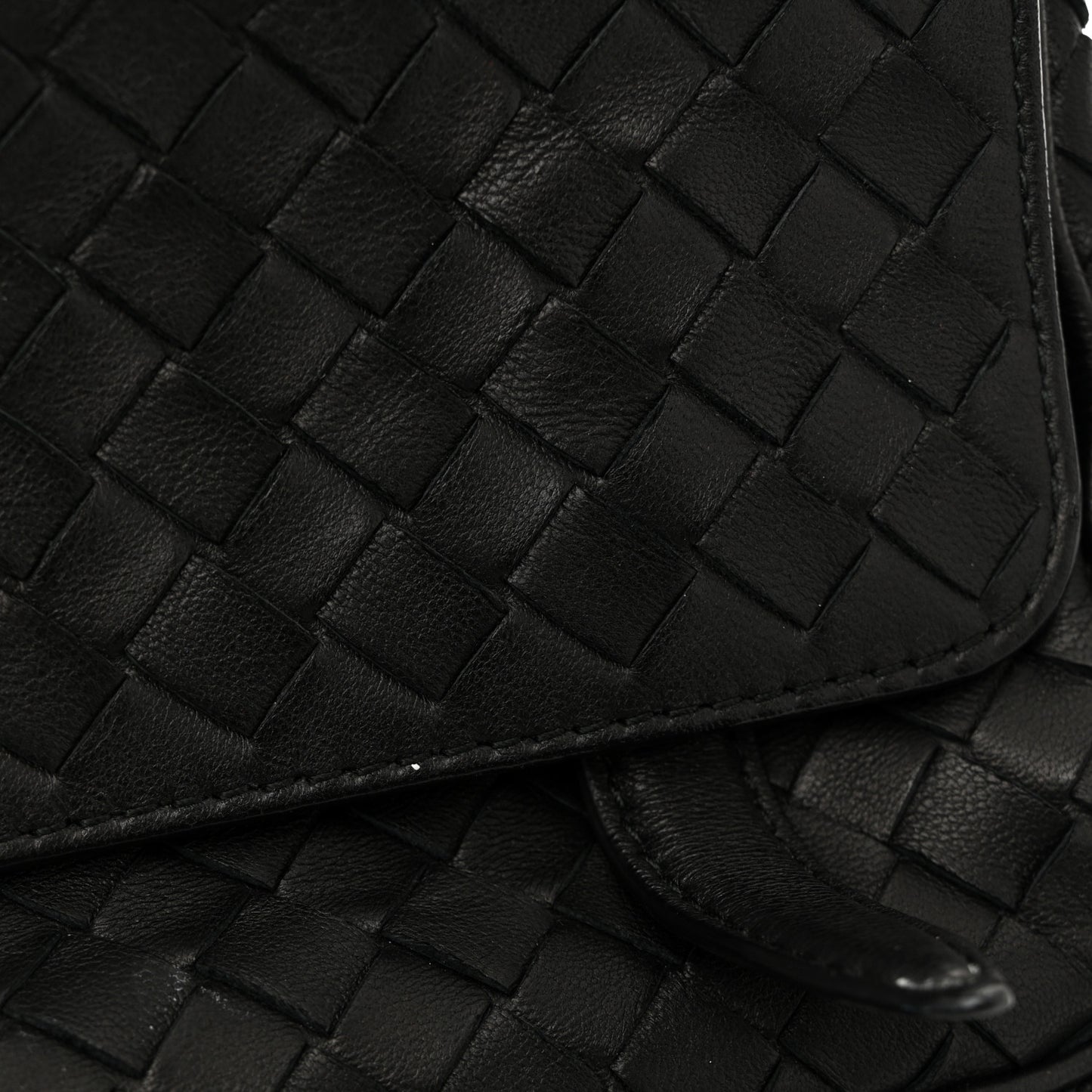 Nappa Intrecciato Messenger Bag Ebano