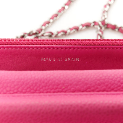 Chanel Iridescent Caviar Quilted Wallet on Chain WOC Pink 7 of 13