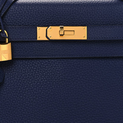 Hermes Togo Kelly Retourne 28 Bleu Encre 8 of 10