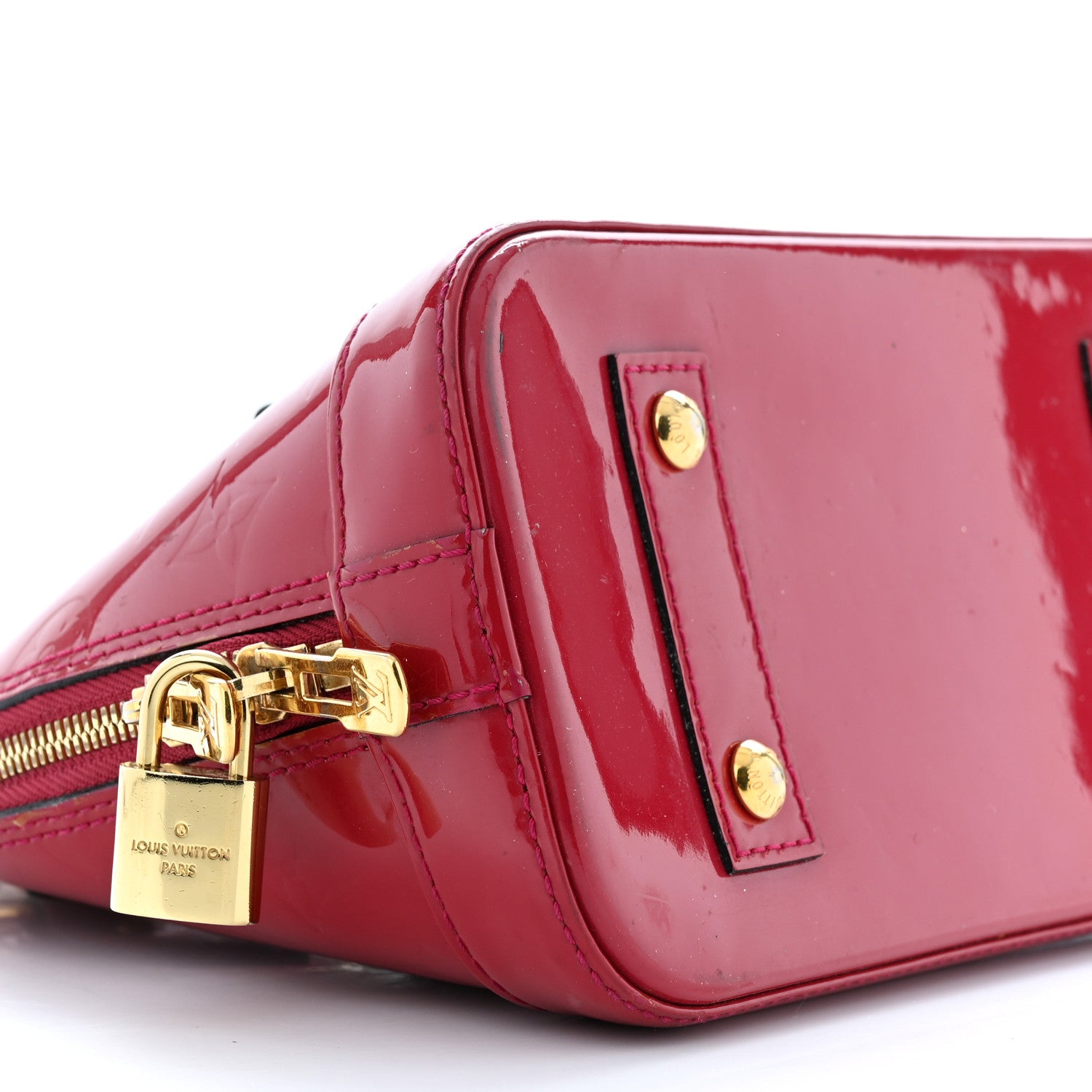 Louis Vuitton Vernis Alma BB Pomme D'Amour 9 of 13