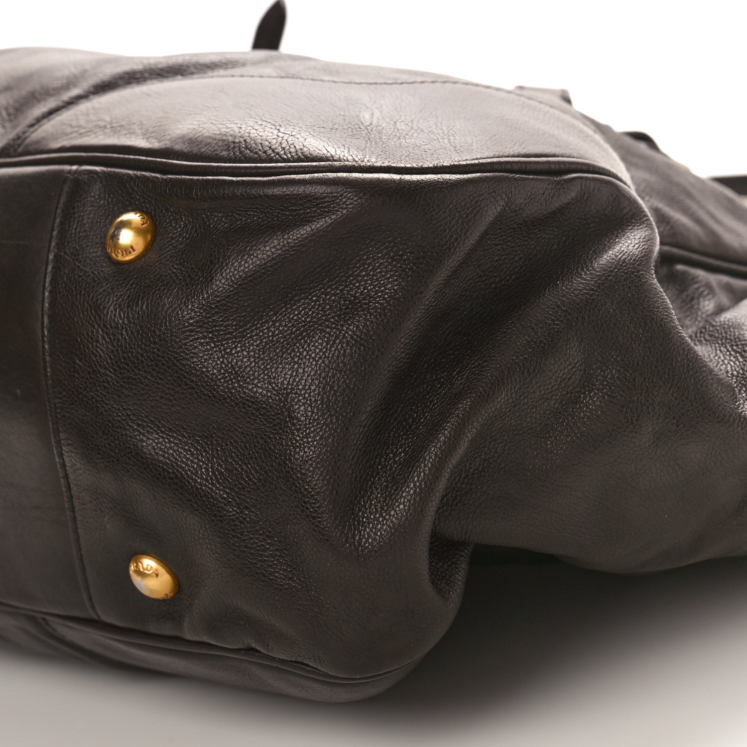Prada Glace Calf Large Dome Satchel Brown 9 of 12